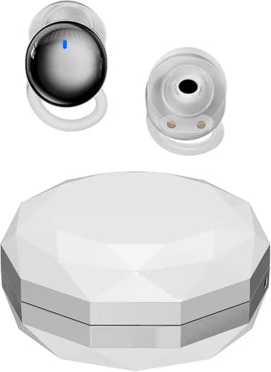 JSKJ Fones de Ouvido Bluetooth Sem Fio, Design Octagonal, Estojo de Carregamento, Sleeping01 Branco (Branco)
