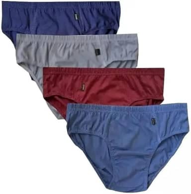 Kit 6 Cueca Slip Elástico Embutido Adulto 100% Algodão Cores Sortida