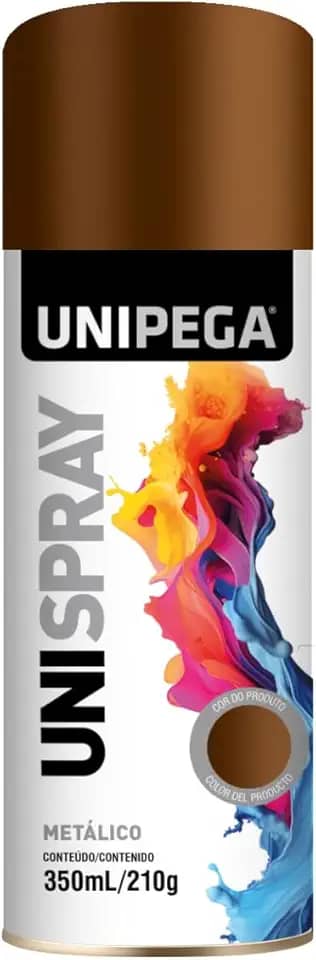 UNIPEGA TINTA SPRAY METALICA BRONZE 350ML/210G