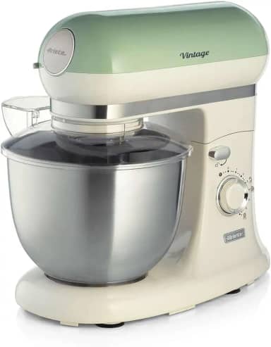 Ariete 1588, Batedeira Planetária Vintage Verde, Tigela Aço Inox 5.5L, 7 Velocidades - 127V