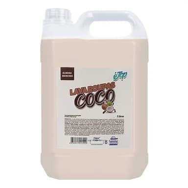 Lava Roupas de Coco, Sabão Líquido para Roupas, Elimina Manchas, É Top, 5 Litros