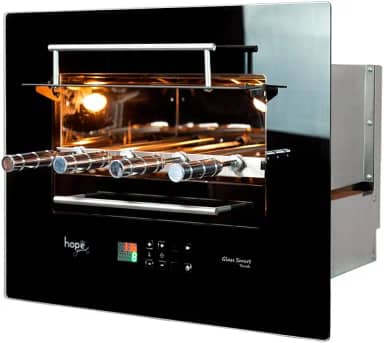 Churrasqueira Gourmet Elétrica para Embutir com Espeto Rotativo Painel Touch Glass Smart 220V - BS