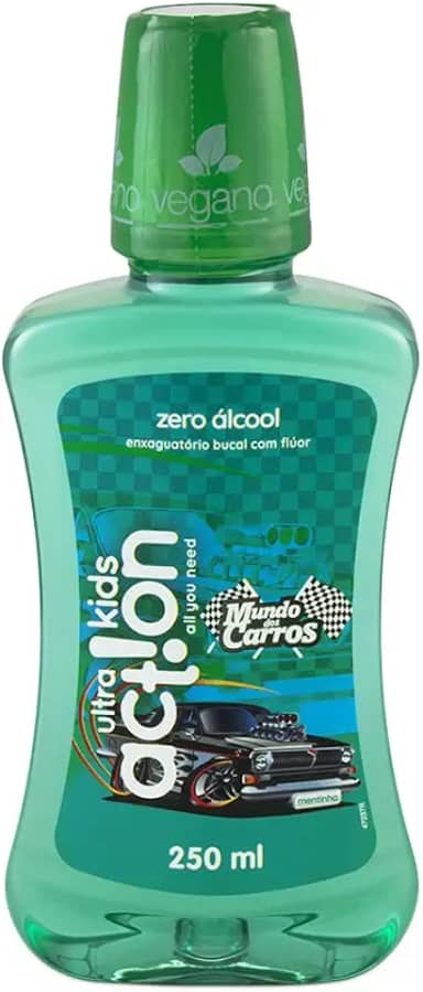 Ultra Action Enxaguante Bucal Infantil Mundo Dos Carros Mentinha Boni Kids