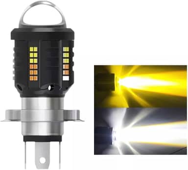 Farol LED de Motocicleta, Foco Concentrado Super Brilhante, Longo e Curto Alcance (Luz amarela e branca)