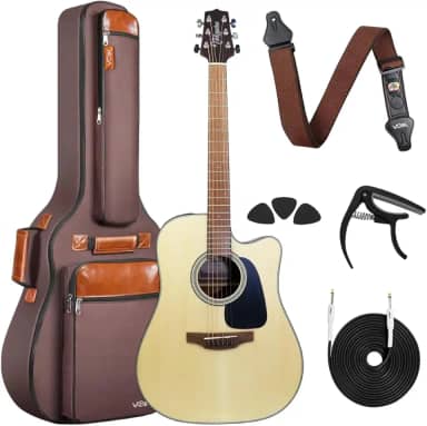 Kit Violão Takamine Aço Eletrico GD12CE-NS + ACESSÓRIOS VOIK