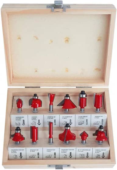 Kit De Fresas Para Tupia Madeira 6mm Com 12 Peças Charbs