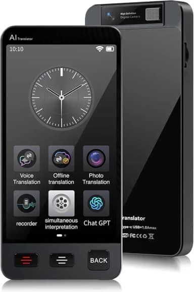 Dispositivo tradutor de idiomas offline, Tradutor instantâneo M80 ChatGPT sem necessidade de WiFi, tradução de voz bidirecional em tempo real, gravação e tradução de IA de foto para viagens de