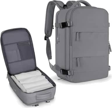 Mochila De Viagem Avião Grande Multifuncional Unissex - Mochila De Mão Com Porta USB, Compartimento para Tênis, Notebook