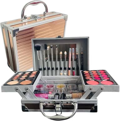 Maleta De Maquiagem Completa Profissional 54 Itens + Pincéis
