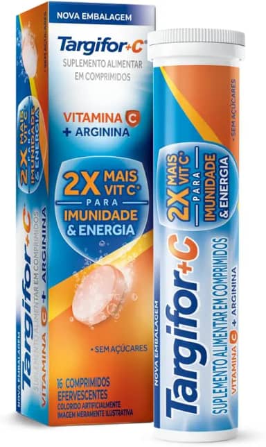 Targifor C Vitamina C e Arginina 16 comprimidos efervescentes