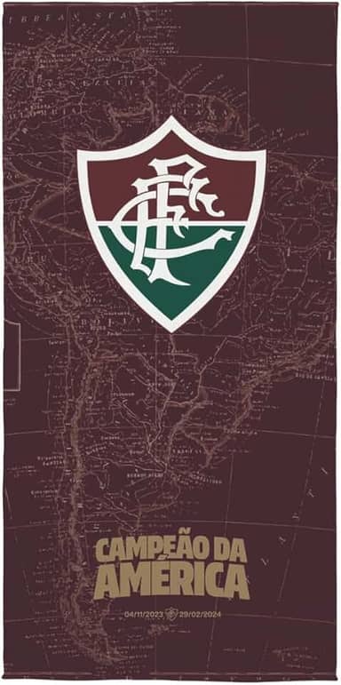 Toalha de Time Praia E Piscina, Licenciada, Aveludada, 1,40mx70cm, Altihaus, Secagem R�pida, Macio - Lepper (Fluminense)