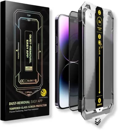 Película de Proteção com Aplicador Compatível para Iphone Anti Impacto Resistênte Transparente 3D SafeCare (15 Pro Max)