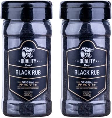 Kit 2 Unidades de Black Rub Original 300g Quality Beef | Temperos Premium para Churrasco e Carnes.
