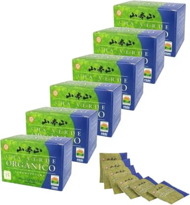 Kit Chá Verde Orgânico Yamamotoyama 30 gramas 15 Sachês - 6 Caixas