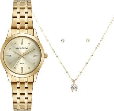 Kit Relógio Mondaine Analógico 32611lpmkde1k1 Dourado