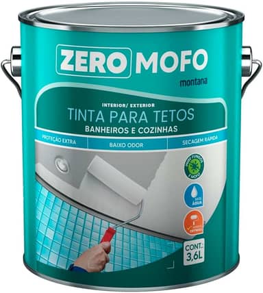Tinta Para Teto Zero Mofo Branco Acetinado 3,6l Montana