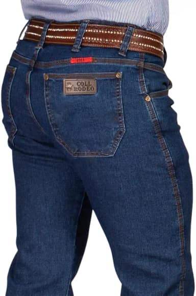 Calça Jeans Country Tradicional Masculina Barra Reta com Lycra Rodeio Cowboy Vaqueiro