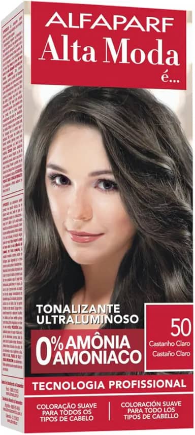 Kit Tonalizante Castanho Claro 50 120G - Alta Moda