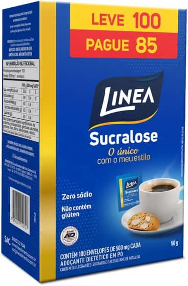 Linea Adoçante em Pó Sucralose 100 sachês