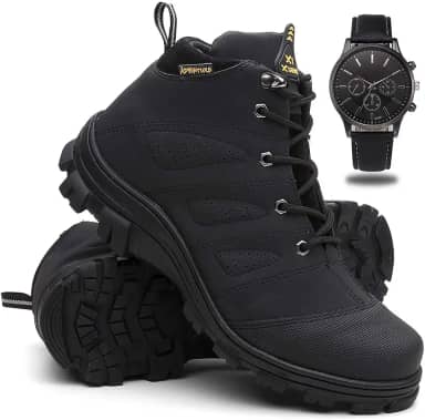 Coturno Masculino Adventure Bota Trilha + Relógio