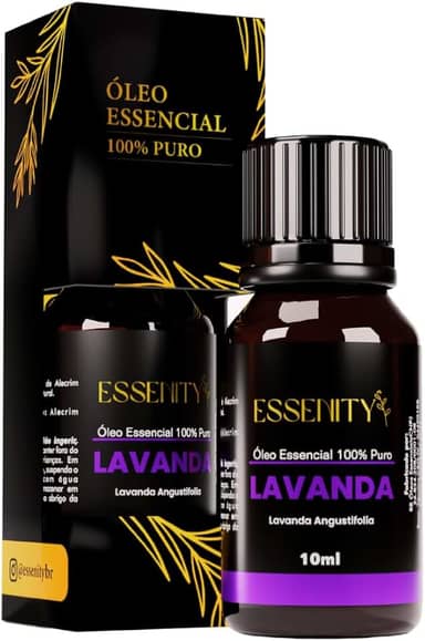 Óleo Essencial de Lavanda 10ml 100% Puro – Ideal para Difusor, Aromaterapia e Relaxamento, Vegano – ESSENITY