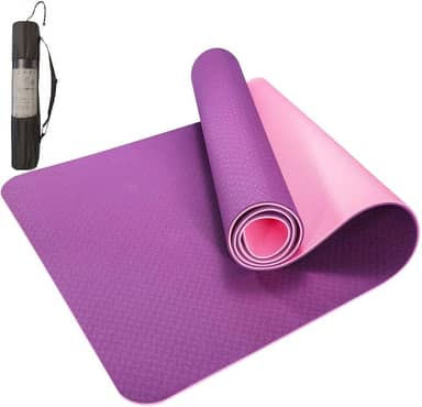 Tapete Yoga Mat Pilates Exercícios TPE 6mm Com Bolsa Yangfit