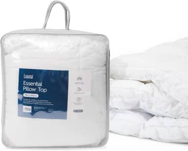 Luuna Pillow Top Essential Queen, Capa hipoalergênica, 100% algodão