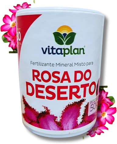 Adubo Fertilizante Rosa do Deserto Pastilha 50g Vitaplan