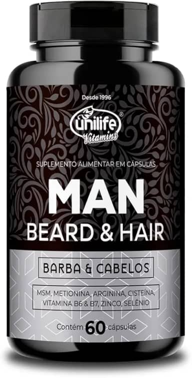 Man Beard & Hair Unilife 60 Cápsulas 600mg