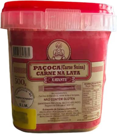 Paçoca Carne na Lata 500 grs Xavante Farofa Temperada