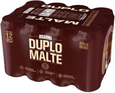 Pack de Brahma Duplo Malte 473ml , 12 Unidades