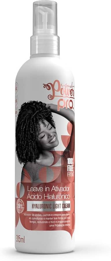 Leave In Ativador Ácido Hialurônico Soul Power PRO - Ativa os Cachos e Define sem Pesar - 315ml