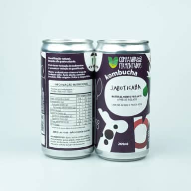 Kombucha de jabuticaba; gaseificação natural/lata 269 ml
