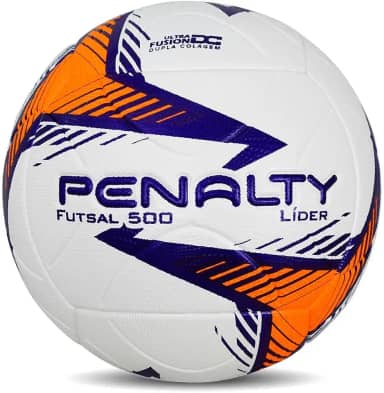 Bola Penalty Líder XXIV Futsal Branca e Laranja