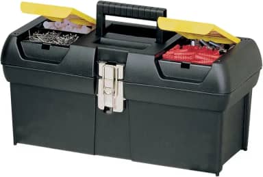Stanley Caixa de Ferramentas 16 Pol, Com Bandeja e Fechos em Aço Carbono, Ideal para Armazenas as suas Ferramentas, Modelo 16013
