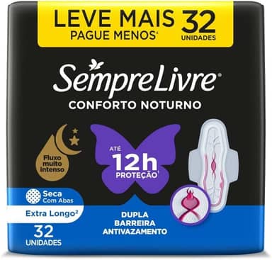 Sempre Livre Adapt Plus Noite e Dia Seca - Absorvente Externo Nortuno, 32un
