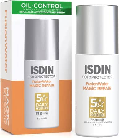 ISDIN Protetor Solar Facial Anti-Idade Fusion Water Magic Repair 5 Stars FPS 50-50ml