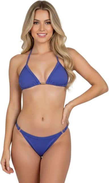 Biquíni Fita Bronze Cortininha Bojo Removível Regulagem Fio