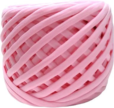 Fio de Malha Dalia Premium 500g – Espessura 33mm, Anti-Pilling, para Crochê, Tricô e Bolsas Artesanais (6010-Rosa Claro)