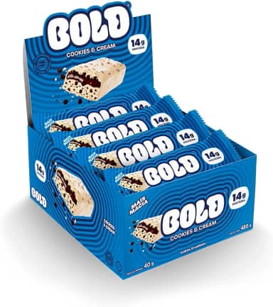 Barra de Proteína Bold Cookies e Cream 40G -Display com 12 unidades