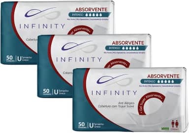 Kit com 3 Pacotes Absorvente Geriátrico Infinity Incontinência Urinaria e Pós Parto
