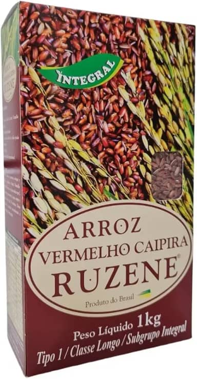 Arroz Vermelho Caipira Integral Longo Ruzene 1kg