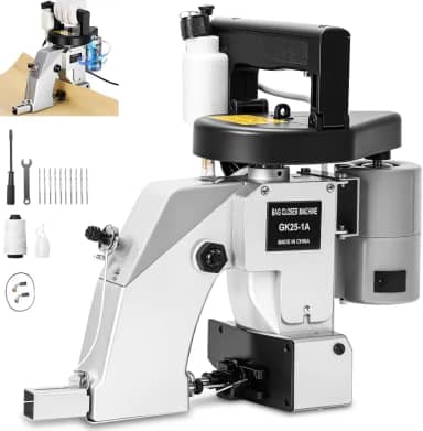 Máquina de Costura Portátil, Overlock, Maquina de Costura Overlock, 220V, Prata GK26-1A, 1250 RPM, Agulha Única, Corrente de Fio Único