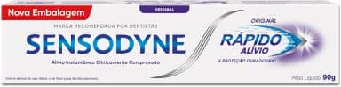 Sensodyne NOVO Creme Dental para Sensibilidade Rápido Alívio e Proteção Duradoura Com Flúor, Alívio Instantâneo, 90g