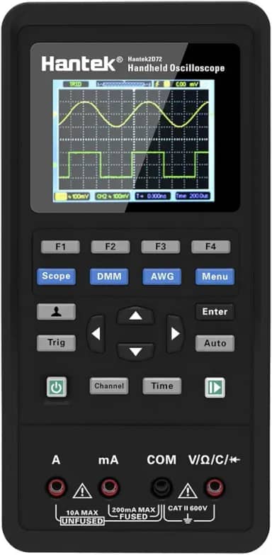 Hantek 2000 Série 3 em 1 Digital Osciloscópio Waveform Gerador Multímetro USB Portátil 2 Canais 40 MHz 70 MHz 250MSa/s Multifuncional Testador 2D42 2C42 2D72 2C72, Hantek 2D42