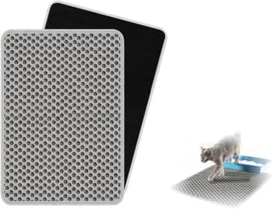 Tapete Coletor De Areia Higiênico Tamanho M PETYC Caixa de Areia Para Gatos Anti Sujeira Impermeável Premium Produto Petshop (Cinza, EXG - 100x68)