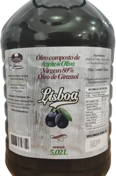 Azeite de Oliva Virgem 80% Nacional 5 Litros Restaurantes Pizzarias Qualidade Premium Lisboa