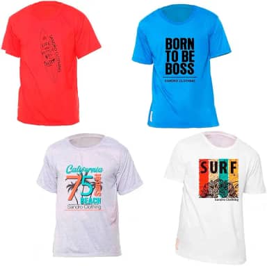 Kit 4 Camisetas Masculinas Diversas Estampas