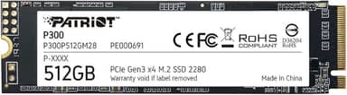 SSD PATRIOT P300 512GB M.2 2280 NVMe PCIE GEN3 x4 - P300P512GM28