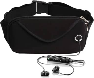 Pochete Corrida Celular Exercicios Academia Impermeavel Slim Pochete de cintura esportiva slim para corrida (Preta)